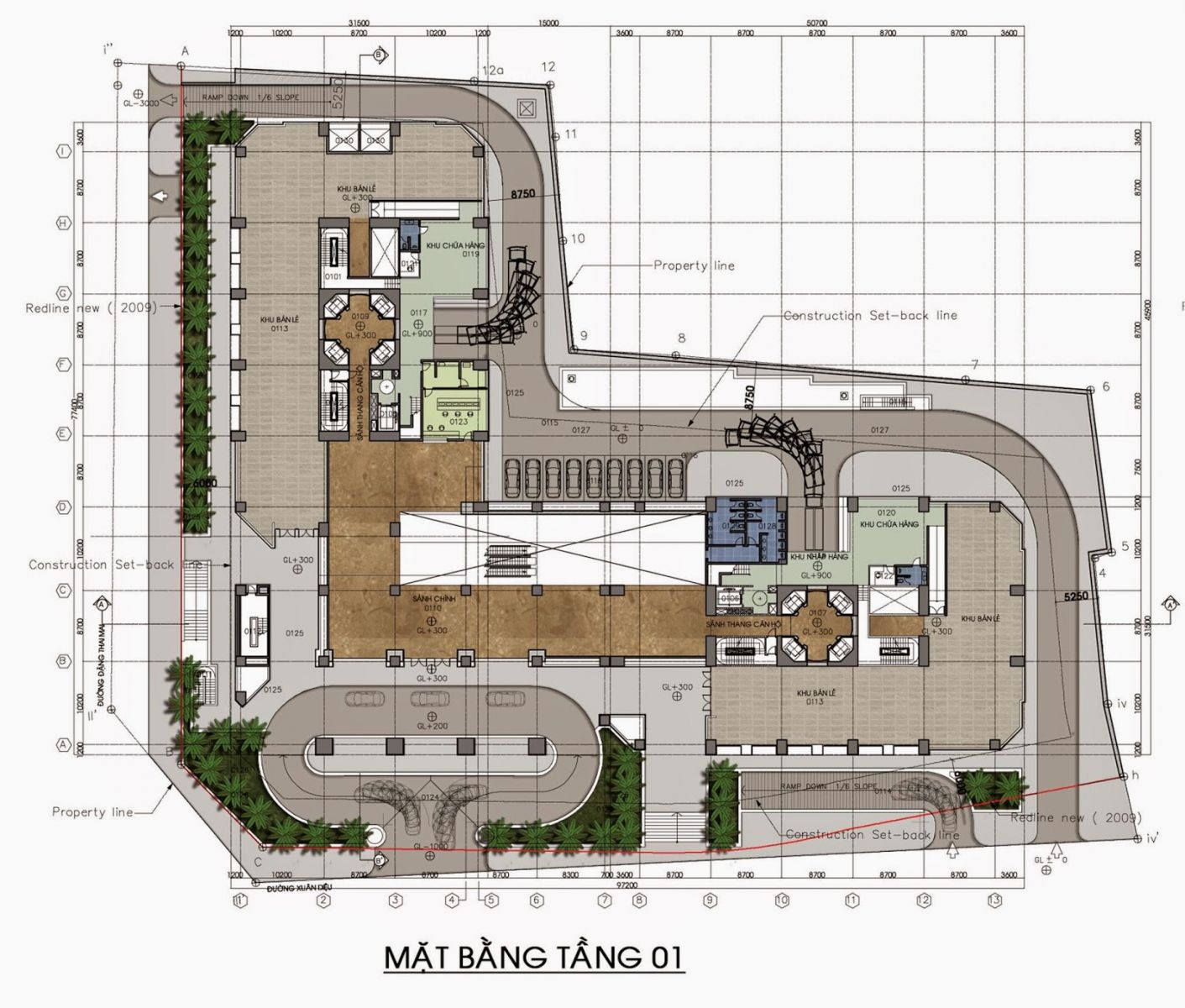 mặt bằng quảng an tây hồ